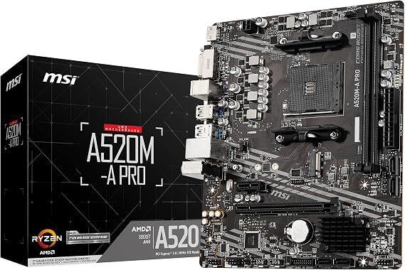 ADMI CPU/Motherboard Bundle – AMD Ryzen 5 5500 + MSI A520M PRO-A (No RAM) – Pre-Assembled & Tested