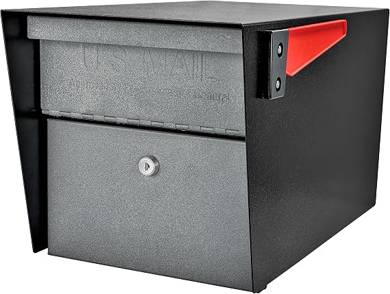 Mail Boss Mail Manager Modern Locking Post Mount Mailbox, USPS Approved