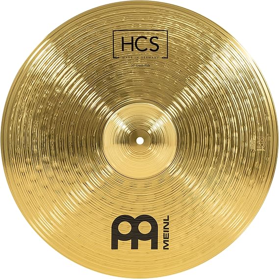 Meinl Cymbals Crash-Ride Cymbal for Drums, 20" HCS MADE IN GERMANY | Durable Brass Alloy, Bright & Musical Sound, Beginner Friendly Made by the Same Team as Meinl's Pro Cymbals