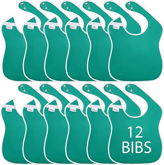Large Waterproof Baby Bibs for 1-4 years old Lightweight, Soft & Durable Bibs for Girls and Boys