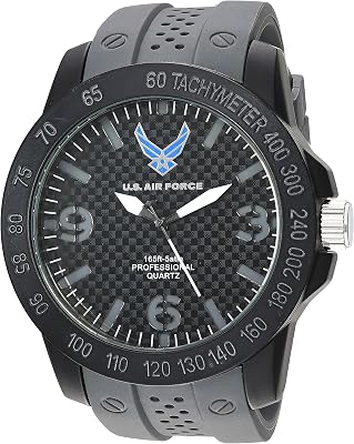 U.S. Airforce Men’s Grey Silicone Strap Field Watch by Wrist Armor, F31005