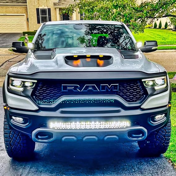 M&R Automotive Single 40" Lower Grill White LED Light bar kit Compatible with the 2021 2022 2023 RAM TRX
