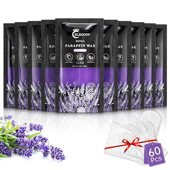 Paraffin Wax Refills, 10 Pack Lavender Paraffin Wax for Hand & Feet