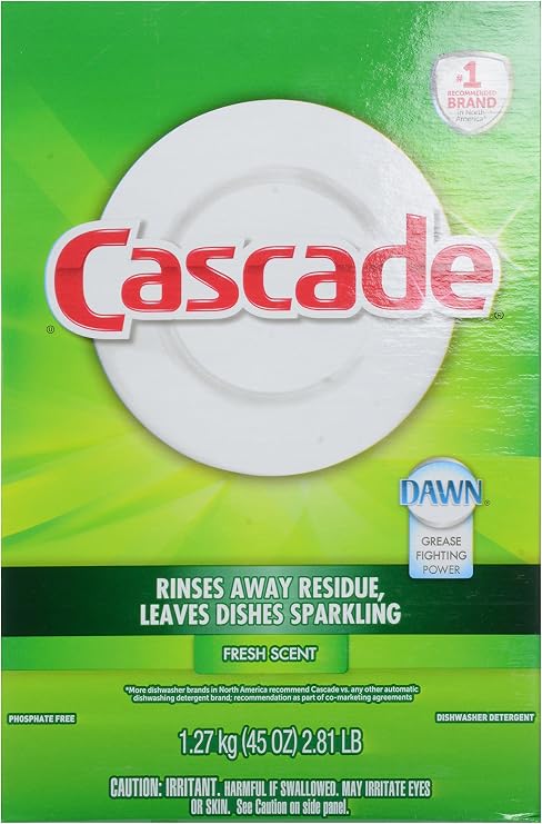 Cascade Powder Dishwasher Detergent, Fresh Scent, 45 oz