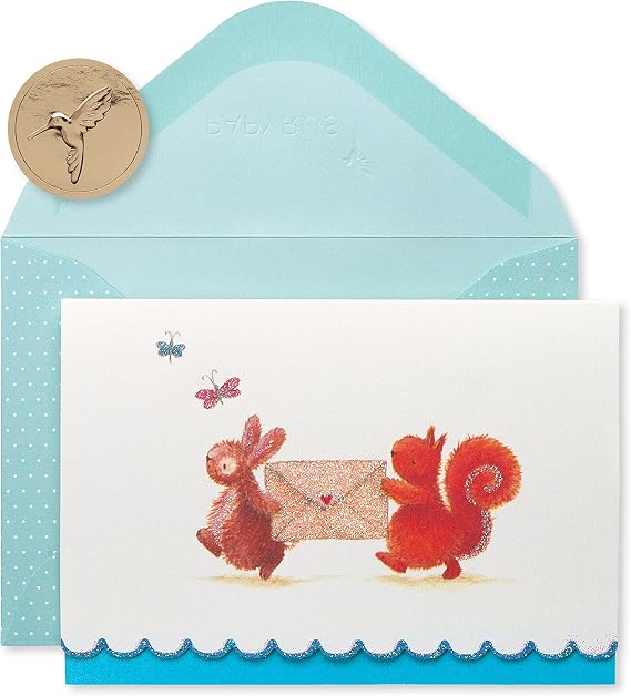 Zarflı Papirüs Boş Kartlar, Tavşan ve Sincap (14 Sayım) (5106664)