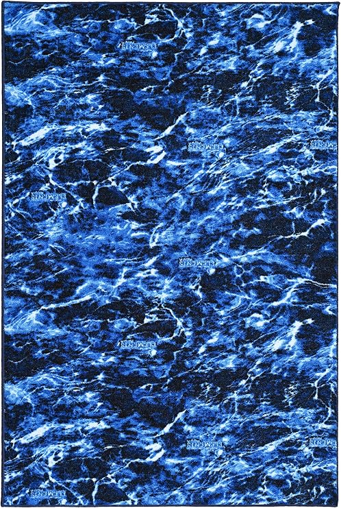 Garland Rug Mossy Oak Elements Aqua Camouflage 4 Ft. X 6 Ft. Area Rug Ideal for Living Rooms & Hallways, Stylish & Durable for High-Traffic Areas